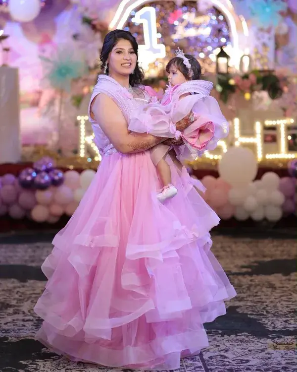 Mother and daughter combo dress for birthday