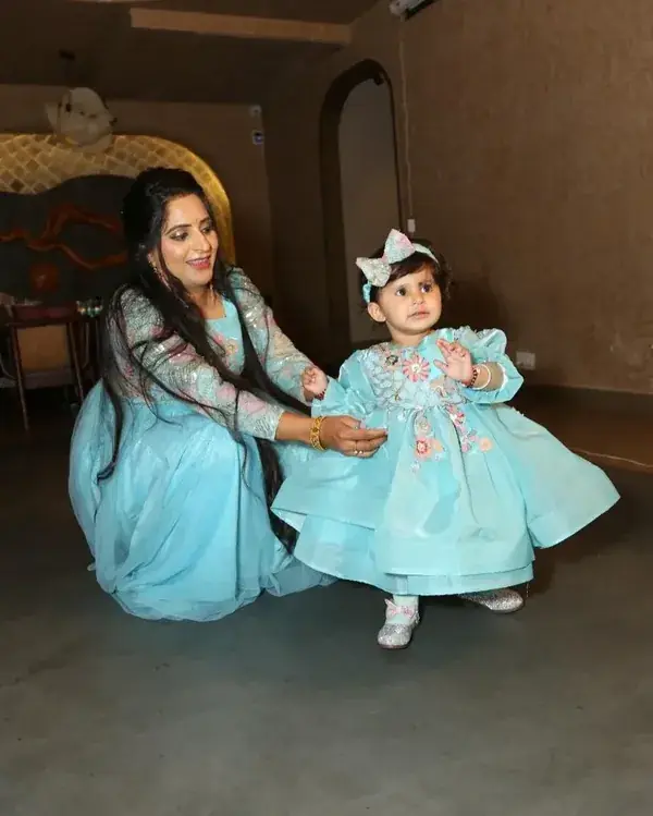 Mother and daughter combo dress for birthday