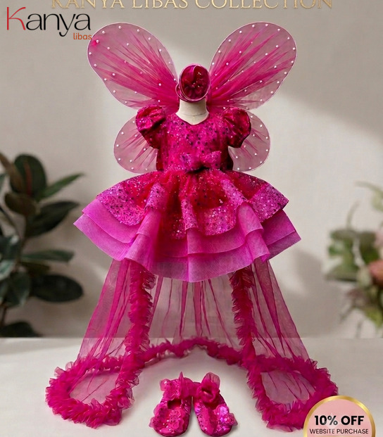 Hot pink layered outfit