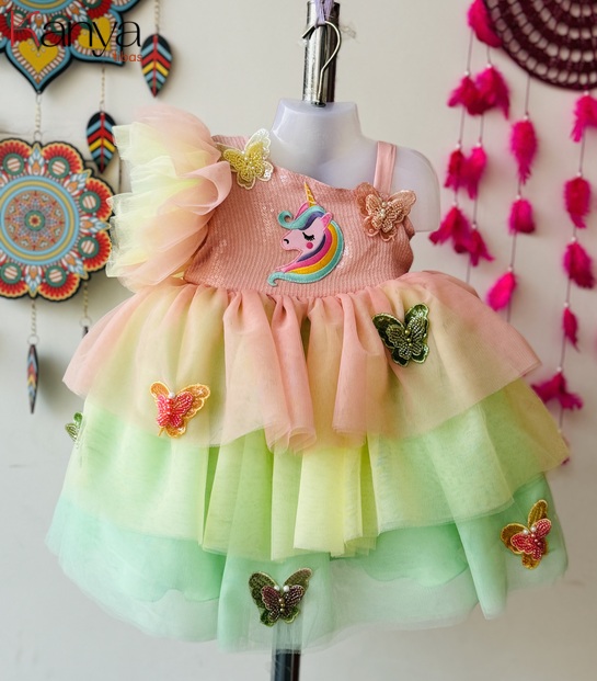 Unicorn Butterfly theme dress