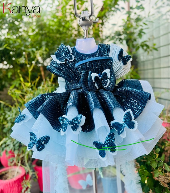 Butterfly theme Royal Blue Sequin Fairy Dress