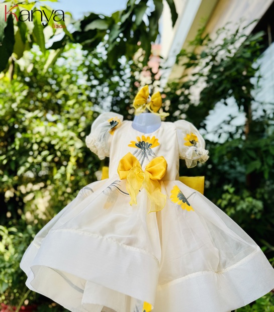 Organza collection peach and yellow tutu outfit