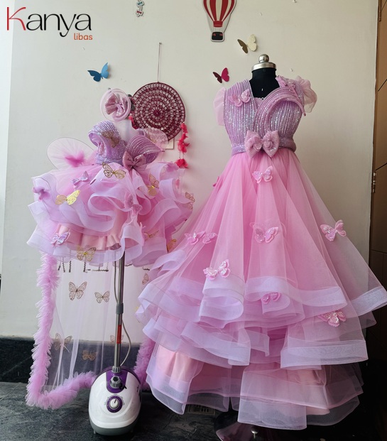 Lavender rose mother daughter circle outfit